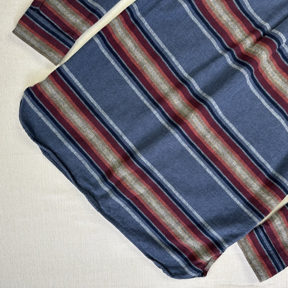 LL Bean Shirt Chamois Southwest Stripe Blanket Button Traditional Fit Men M Mult - Picture 7 of 9
